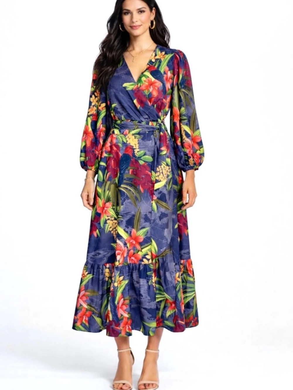 Tommy Bahama long-sleeve maxi dress